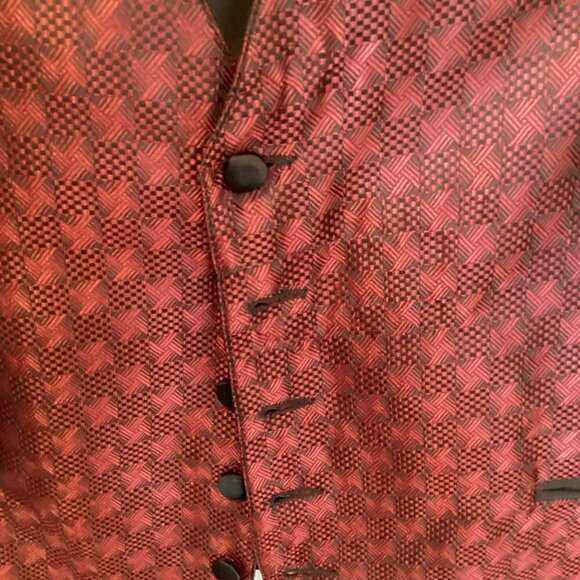 Neil Allyn Men's Formal Pocketed Vest Covered Buttons Size Large - Picture 6 of 8
